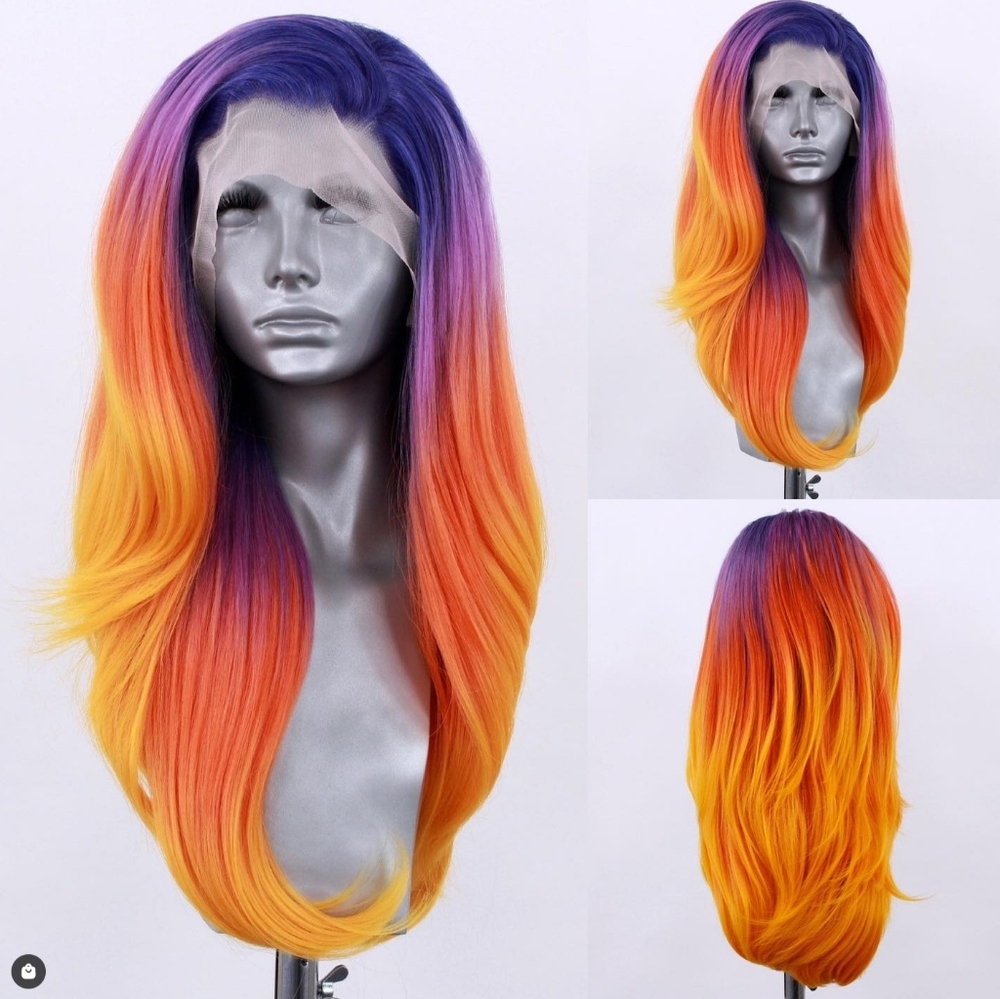 Lily Malibu Sunset Purple And Orange ultimate lace front wig limited edition